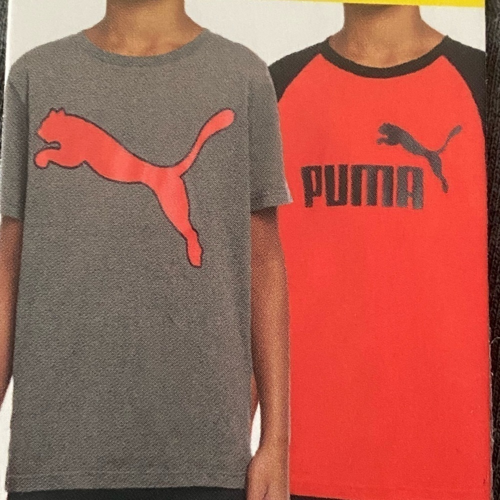 Puma 🆕 Boys Youth Tees TWO PACK Athletic Tshirt Set
Red & Charcoal Heather Grey